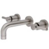 Kingston Brass KS8128DL Concord 2-Handle Wall Mount Bathroom Faucet, Brushed Nickel