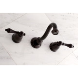 Kingston Brass KS3125AL Vintage 2-Handle Wall Mount Bathroom Faucet, Oil Rubbed Bronze