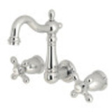 Kingston Brass KS1221AX Heritage Wall Mount Bathroom Faucet, Polished Chrome