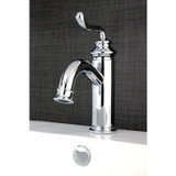 Fauceture LS5411RL Royale Single-Handle Bathroom Faucet with Push Pop-Up, Polished Chrome