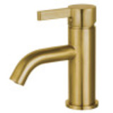 Fauceture LS8223CTL Continental Single-Handle Bathroom Faucet with Push Pop-Up, Brushed Brass