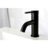 Fauceture LS8220DL Concord Single-Handle Bathroom Faucet with Push Pop-Up, Matte Black