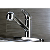 Gourmetier GSC881NCLSP Century Single-Handle Kitchen Faucet with Pull-Out Sprayer, Polished Chrome