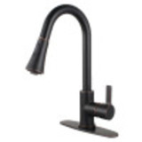 Gourmetier LS8726CTL Continental Single-Handle Pull-Down Kitchen Faucet, Naples Bronze