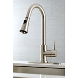 Gourmetier LS8728DL Concord Single-Handle Pull-Down Kitchen Faucet, Brushed Nickel