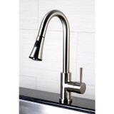 Gourmetier LS8728DL Concord Single-Handle Pull-Down Kitchen Faucet, Brushed Nickel