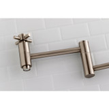 Kingston Brass KS8108DX Concord Wall Mount Pot Filler Kitchen Faucet, Brushed Nickel