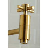 Kingston Brass KS8107DX Concord Wall Mount Pot Filler Kitchen Faucet, Brushed Brass