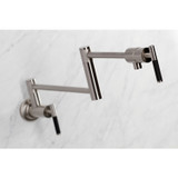 Kingston Brass KS4108CKL Kaiser Wall Mount Pot Filler Faucet, Brushed Nickel