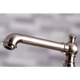 Kingston Brass KS7278AXBS English Country 8" Bridge Kitchen Faucet with Sprayer, Brushed Nickel