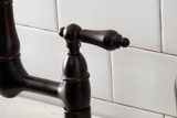 Kingston Brass KS1175AL Heritage Bridge Kitchen Faucet, Oil Rubbed Bronze