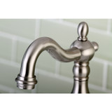 Kingston Brass KS7978AL English Country Bridge Bathroom Faucet with Brass Pop-Up, Brushed Nickel