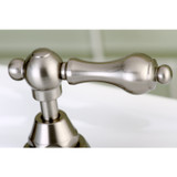 Kingston Brass KS7978AL English Country Bridge Bathroom Faucet with Brass Pop-Up, Brushed Nickel