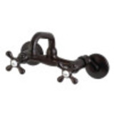 Kingston Brass KS212ORB Two-Handle Wall Mount Bar Faucet, Oil Rubbed Bronze