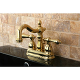 Kingston Brass KB1602AL Heritage 4 in. Centerset Bathroom Faucet, Polished Brass