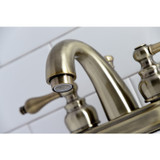 Kingston Brass KB5613AL Restoration 4 in. Centerset Bathroom Faucet, Antique Brass