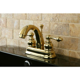 Kingston Brass KB5612AL Restoration 4 in. Centerset Bathroom Faucet, Polished Brass