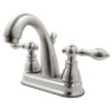 Fauceture FSY5618ACL American Classic 4 in. Centerset Bathroom Faucet with Plastic Pop-Up, Brushed Nickel