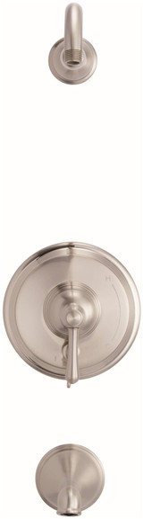 Opulence 1H Tub & Shower Trim Kit & Treysta Cartridge w/ Diverter on Valve Less Showerhead Chrome