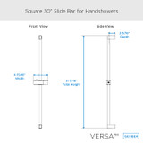 Square Versa 30" Slide Bar Chrome