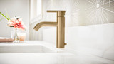 Parma 1H Lavatory Faucet w/ Metal Pop-Up Drain & Optional Deck Plate Included 1.2gpm Brushed Bronze