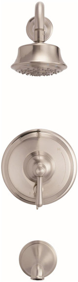 Opulence 1H Tub & Shower Trim Kit & Treysta Cartridge w/ Diverter on Valve & 5 Function Showerhead 1.75gpm Brushed Nickel