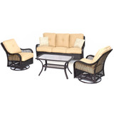 Orleans4pc Seating Set: 2 Swivel Gliders, Sofa, Coffee Table