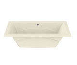 Optik 7242 Acrylic Undermount Center Drain Combined Hydrofeel & Aerofeel Bathtub in Bone