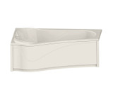 Murmur 6043 ASY Acrylic Drop-in Left-Hand Drain Aerosens Bathtub in Biscuit