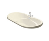 Living 6042 Acrylic Drop-in Center Drain Aerofeel Bathtub in Bone