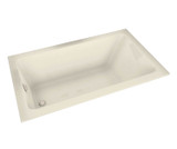 Pose 6032 Acrylic Drop-in End Drain Combined Whirlpool & Aeroeffect Bathtub in Bone