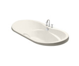 Living 6636 Acrylic Drop-in Center Drain Bathtub in Biscuit