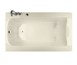 Release 6036 Acrylic Drop-in Left-Hand Drain Combined Hydromax & Aerofeel Bathtub in Bone