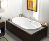 Living 7236 Acrylic Drop-in Center Drain Hydromax Bathtub in White