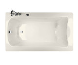 Release 6032 Acrylic Drop-in End Drain Bathtub in Biscuit