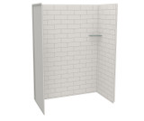 Utile 6032 Composite Direct-to-Stud Three-Piece Alcove Shower Wall Kit in Metro Soft Grey