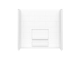 Olio Tile 60 x 30 AcrylX Direct-to-Stud Three-Piece Wall Kit in White