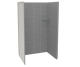 Utile 4832 Composite Direct-to-Stud Three-Piece Alcove Shower Wall Kit in Erosion Pebble Grey