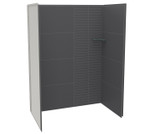 Utile 6032 Composite Direct-to-Stud Three-Piece Alcove Shower Wall Kit in Erosion Charcoal