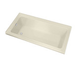 Pose 7242 IF Acrylic Corner Left Right-Hand Drain Bathtub in Bone