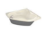 Murmur 6060 Acrylic Corner Center Drain Bathtub in Bone