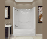 Figaro II AFR 59 x 33 Acrylic Alcove Left-Hand Drain Two-Piece Tub Shower in White