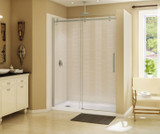 Halo 56 ½-59 x 78 ¾ in. 8mm Sliding Shower Door for Alcove Installation with Clear glass in Brushed Nickel