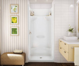 KDS 3636 AcrylX Alcove Center Drain Four-Piece Shower in White