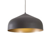 KUZCO Lighting 49117-GH/GD Helena - 16.88 Inch One Light Pendant, Finish Color: Graphite/Gold