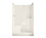 Evergreen 48 x 37 AcrylX Alcove Center Drain One-Piece Shower in Biscuit