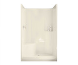 Evergreen 48 x 37 AcrylX Alcove Center Drain One-Piece Shower in Bone