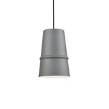 KUZCO Lighting 492208-GY Castor - 1 Light Pendant-12 Inches Tall and 8 Inches Wide, Finish Color: Gray