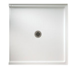 FTS-3738 37 x 38 Veritek Alcove Shower Pan with Center Drain in White