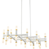 KUZCO Lighting CH19732-WH Draven - 32.125 Inch 84W LED Chandelier, Finish Color: White